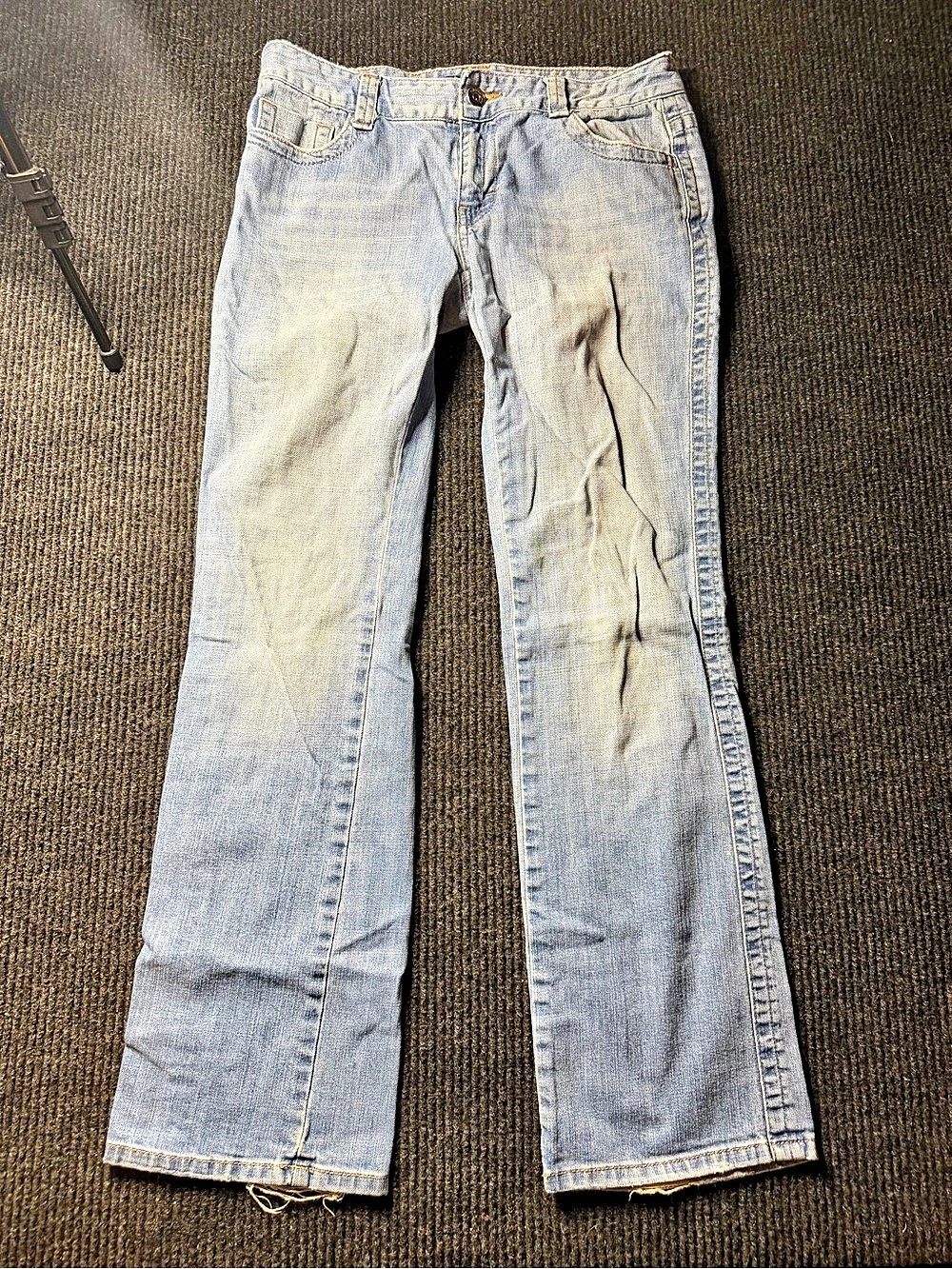 Vintage Y2K Calvin Klein Jeans Flap Pocket Light Wash Size 8 Low Mid Rise